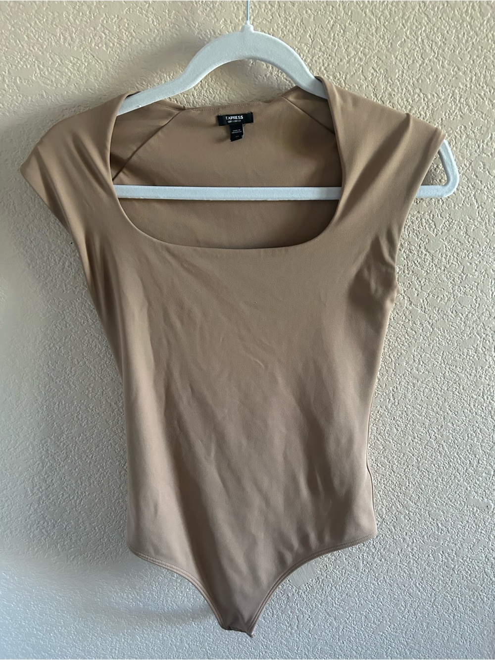 Express Women's Beige Scoop Neck Bodysuit